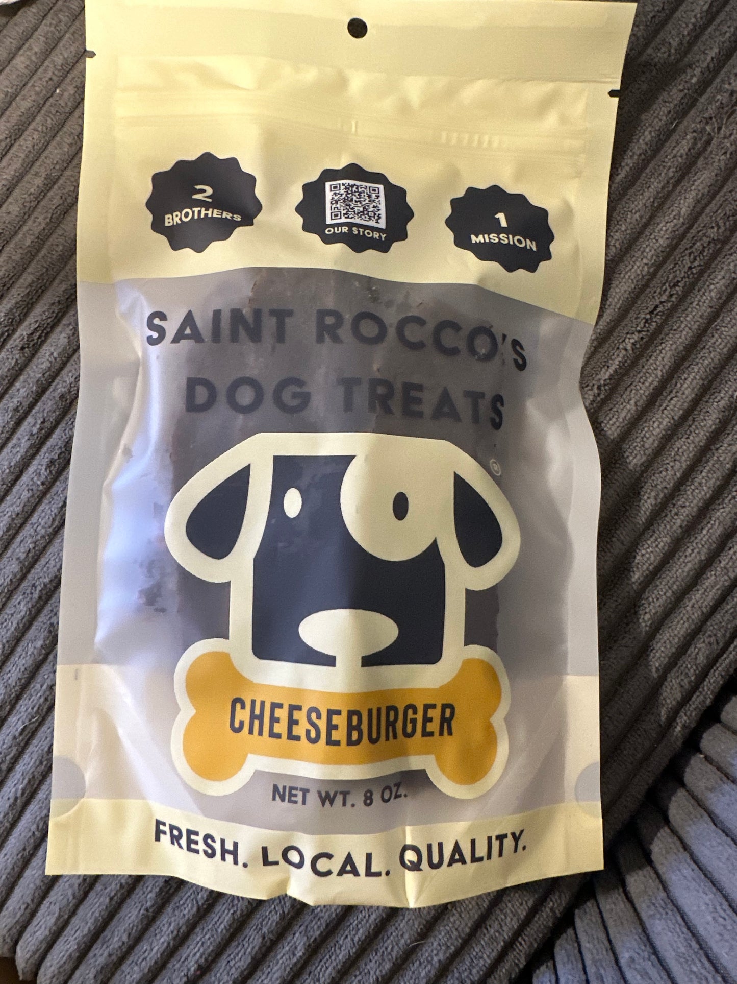 Saint Rocco's Dog Treats Cheeseburger Flavor 8oz
